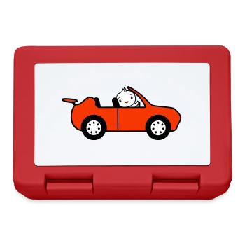Duck Car Driver Sport Car Fast Driving Vehicle - Lunchbox - red - Front