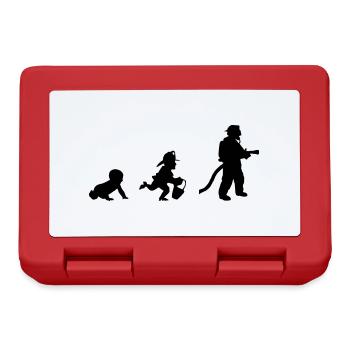 Du bébé aux jeunes pompiers en passant par les pompiers - Boîte à goûter - rouge - Devant