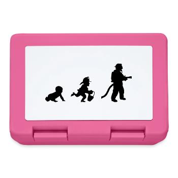 Du bébé aux jeunes pompiers en passant par les pompiers - Boîte à goûter - rose - Devant