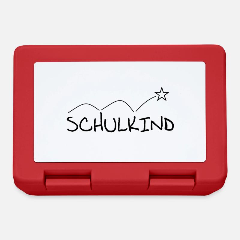 Schulkind - endlich in der Schule - Brotdose - Rot