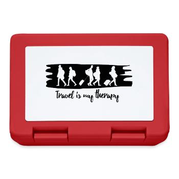 Travel is my therapy - Lunchbox - red - Front