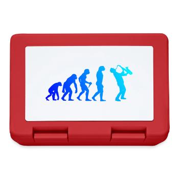 Saxophone Evolution Saxophonist Sax Men Boys - Lunchbox - red - Front