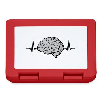 Heartbeat Pulse Brain - Lunchbox - red - Front
