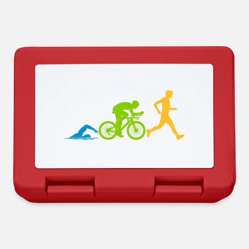 Compétition de triathlon sportif - Boîte à goûter - rouge