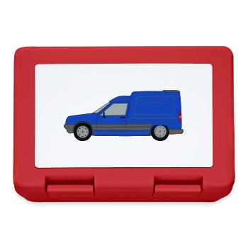 Blauer Französischer Kastenwagen - Brotdose - Rot - Vorne