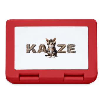 Katze - Für alle die Katzen lieben und das Zeigen - Brotdose - Rot - Vorne
