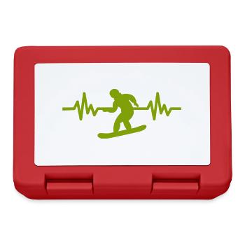 Heartbeat Snowboard - Winter Sports Snow Slope - Lunchbox - red - Front