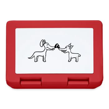 2 Dogs Big Nose Greeting Team Two Friends Crew - Lunchbox - red - Front