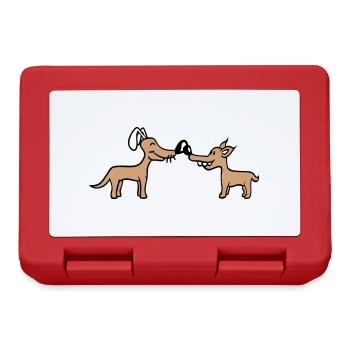 2 Dogs Big Nose Greeting Team Two Friends Crew - Lunchbox - red - Front
