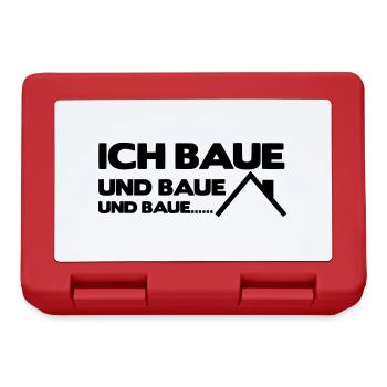 Ich baue und baue und baue - Brotdose - Rot - Vorne