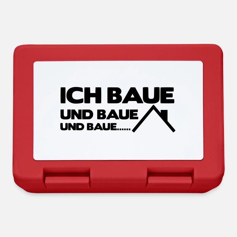 Ich baue und baue und baue - Brotdose - Rot