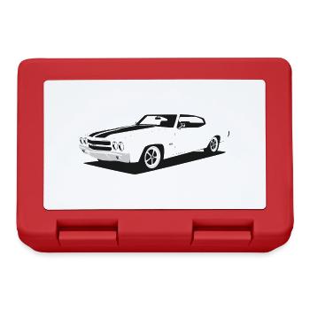 chevelle sillhouete voiture musculaire vintage - Boîte à goûter - rouge - Devant