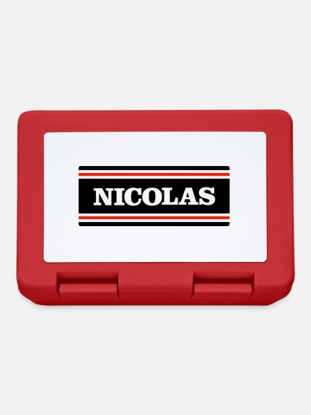 NICOLAS - Boîte à goûter - rouge