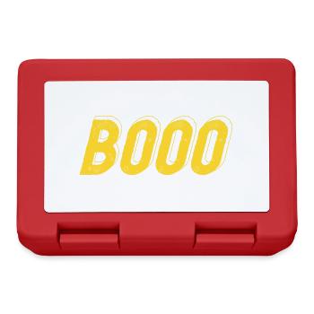 Halloween - Booo design - Boîte à goûter - rouge - Devant