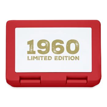 Jahrgang 1960er Jahre Geburtstagsgeschenk aus den 1960er Jahren - Brotdose - Rot - Vorne