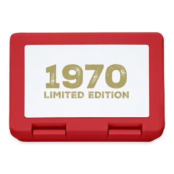 Vintage 1970's Born In 1970 Birthday Gift - Lunchbox - red - Front