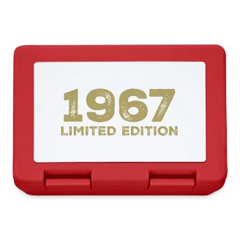 Geburtstagsgeschenk Jahrgang 1967 Jahrgang 1967 - Brotdose - Rot - Vorne