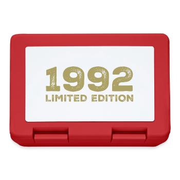 Geburtstagsgeschenk Jahrgang 1992 Jahrgang 1992 - Brotdose - Rot - Vorne