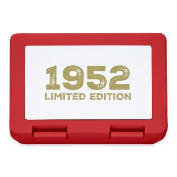 Geburtstagsgeschenk Jahrgang 1952 Jahrgang 1952 - Brotdose - Rot - Vorne