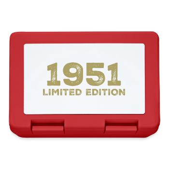 Geburtstagsgeschenk Jahrgang 1951 Jahrgang 1951 - Brotdose - Rot - Vorne