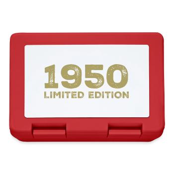 Vintage 1950's Born In 1950 Birthday Gift - Lunchbox - red - Front