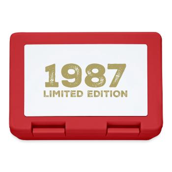 Geburtstagsgeschenk Jahrgang 1987 Jahrgang 1987 - Brotdose - Rot - Vorne