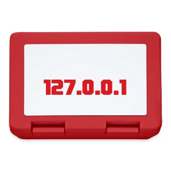 I hacked 127.0.0.1 computer nerd geek shirt - Lunchbox - red - Front