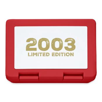 Geburtstagsgeschenk Jahrgang 2003 Jahrgang 2003 - Brotdose - Rot - Vorne