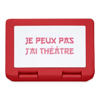 Ich kann kein Theater haben - Brotdose - Rot - Vorne