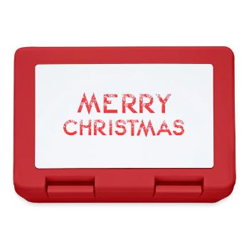 Merry Christmas - Brotdose - Rot - Vorne