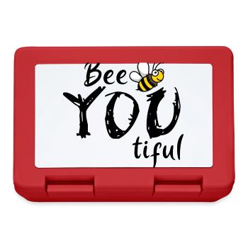Bee you tiful beautyful Biene Imkerin Imkerei - Brotdose - Rot - Vorne