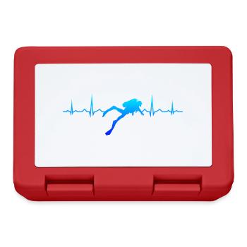 Heartbeat Diver Diving Scuba Dive Diving - Lunchbox - red - Front