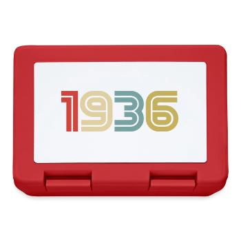 1936 vintage rétro - Boîte à goûter - rouge - Devant