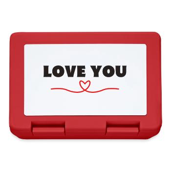 Love you Heart Be Me Valentine - Lunchbox - red - Front