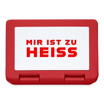 Mir ist zu heiss - Brotdose - Rot - Vorne