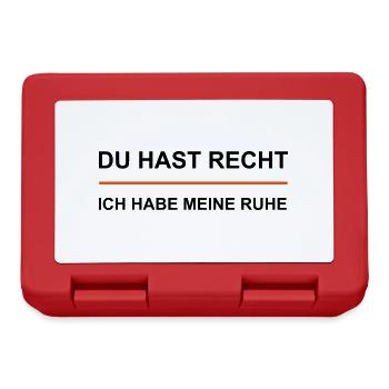 You are right - I have my peace - Lunchbox - red - Front