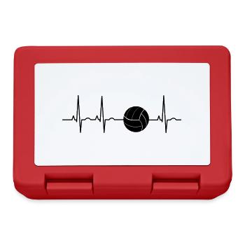 Love Volleyball Ecg Sport Hobby Funny - Lunchbox - red - Front
