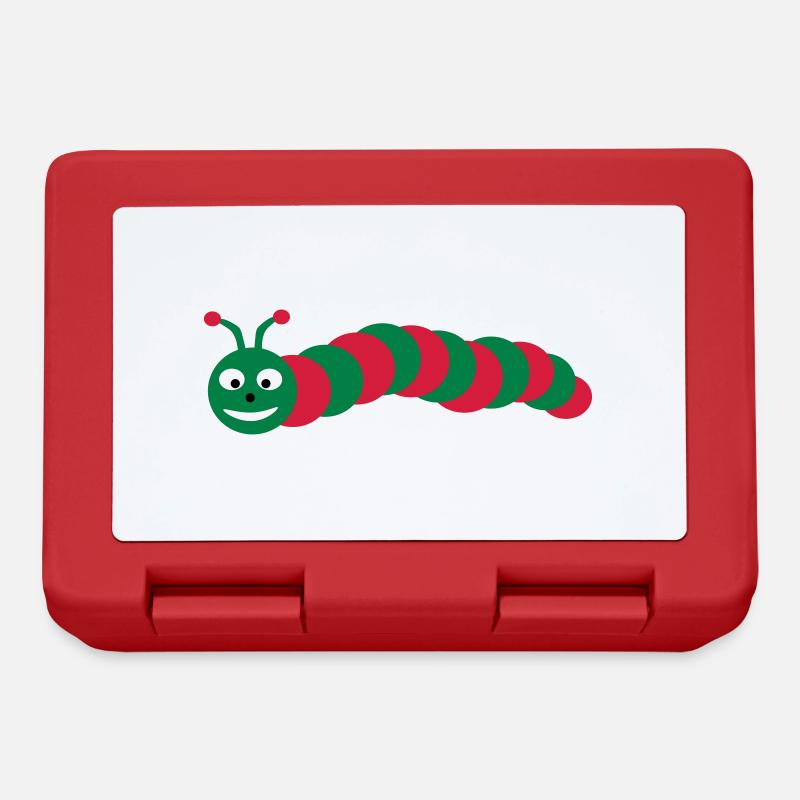 Caterpillar - Lunchbox - red