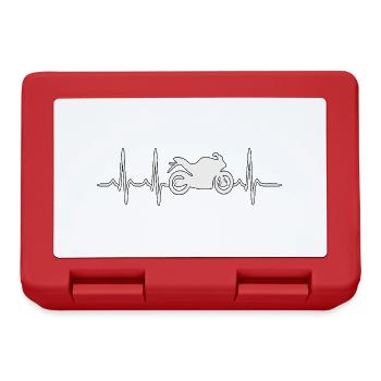 Battement de cœur de moto – Ligne d’impulsion ECG - Boîte à goûter - rouge - Devant