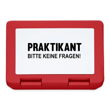 Praktikant bitte keine Fragen - Brotdose - Rot - Vorne