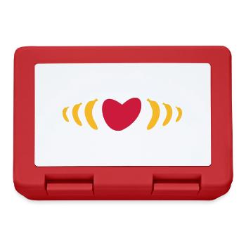 ★ Design colors changeable ★ Heart & Pulse from bananas - Lunchbox - red - Front