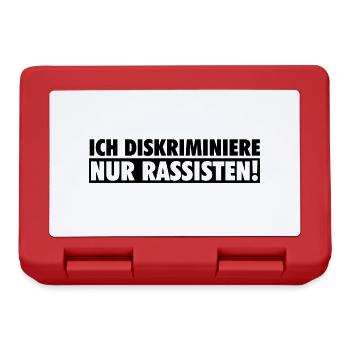 Antifa Geschenke | Gegen Nazis Rassisten Rassismus - Brotdose - Rot - Vorne
