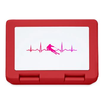 Skiing Skier Winter Sports Stunt Ski - Lunchbox - red - Front