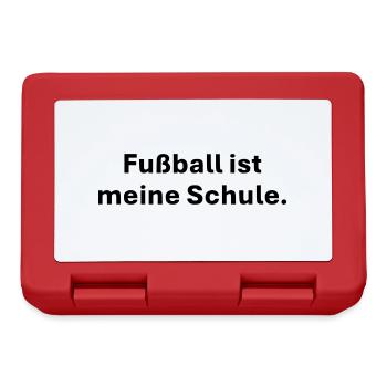 Fußball ist meine Schule - Brotdose - Rot - Vorne