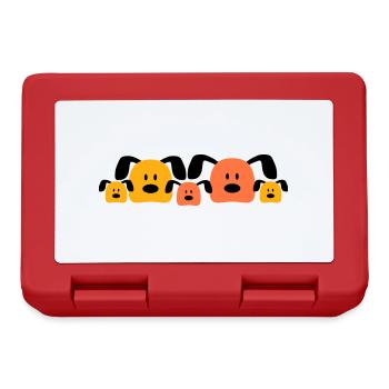 5 Dogs Family Team 3 Children Parents Mom Dad Sweet - Lunchbox - red - Front