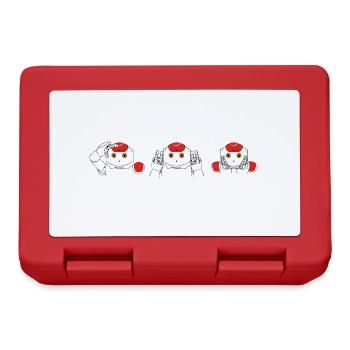 robots do not hear, see, and remain silent - Lunchbox - red - Front