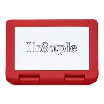 Lustiger und cleverer Spruch I HATE PEOPLE - Brotdose - Rot - Vorne