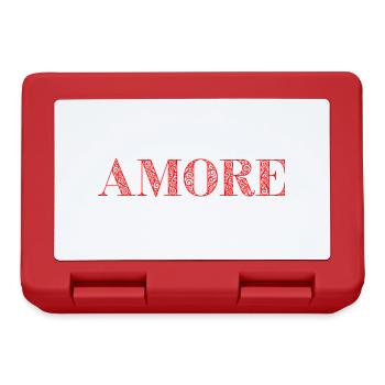 AMORE gift idea quote Italian love - Lunchbox - red - Front