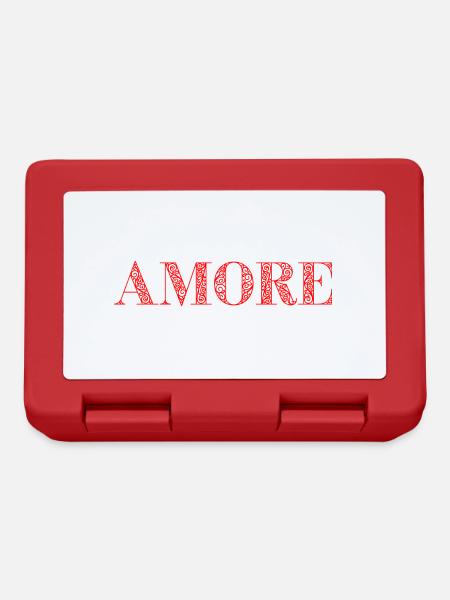 AMORE idée cadeau citation italien amour - Boîte à goûter - rouge