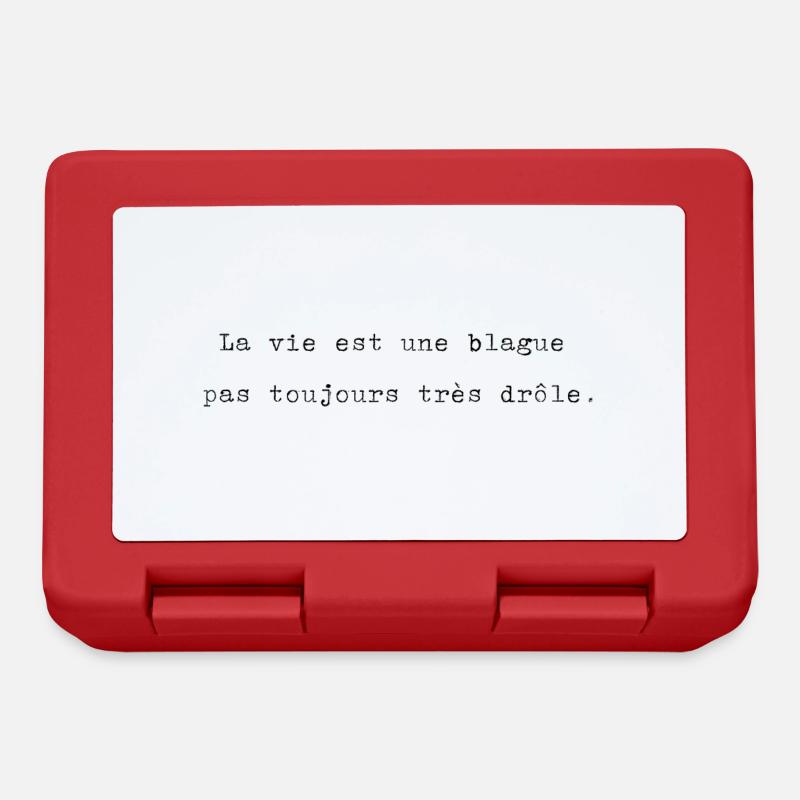 La vie est une blague - Boîte à goûter - rouge